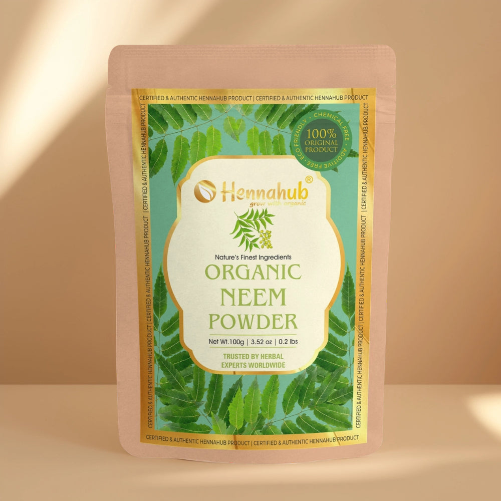 Hennahub Gold Neem Powder for Detoxifying Skin and Promoting Hair Growth | Double Filtered 100g