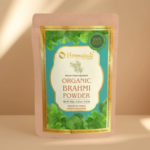 Hennahub Gold Brahmi Powder for Hair Nourishment and Mental Clarity | Double Filtered 100g Hennahub Gold Brahmi Powder for Hair Nourishment and Mental Clarity | Double Filtered 100g