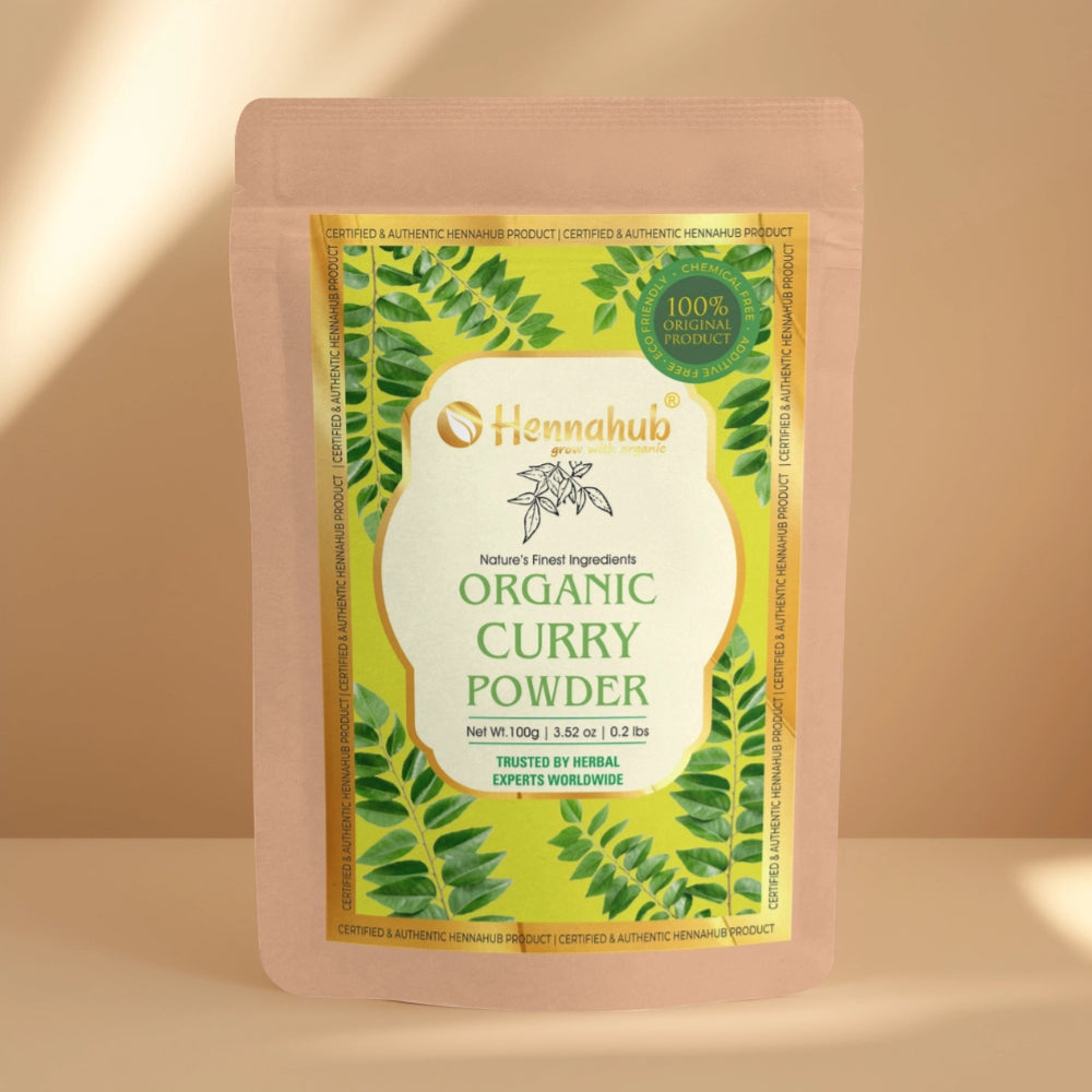 Hennahub Gold Curry Leaves Powder for Enhancing Hair Growth and Shine | Double Filtered 100g