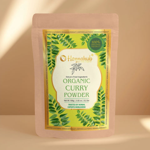 Hennahub Gold Curry Leaves Powder for Enhancing Hair Growth and Shine | Double Filtered 100g Hennahub Gold Curry Leaves Powder for Enhancing Hair Growth and Shine | Double Filtered 100g
