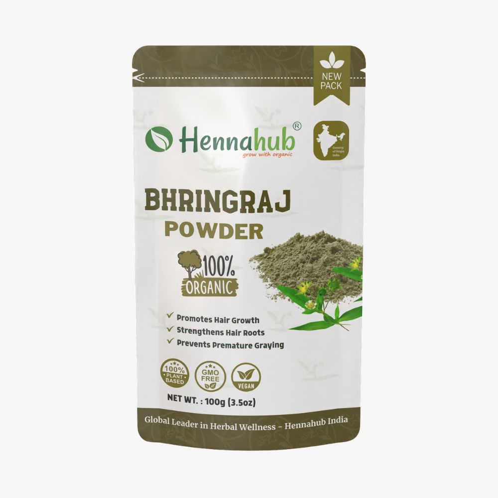 Hennahub Premium Bhringraj Powder for Hair | Eclipta Alba 100g
