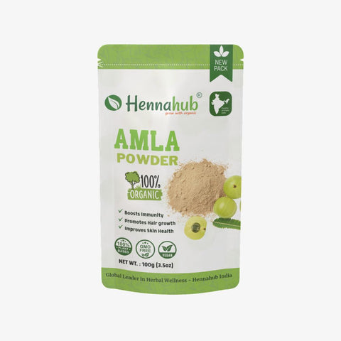 Hennahub Premium Amla Powder for Hair Growth | Indian Gooseberry 100g Hennahub Premium Amla Powder for Hair Growth | Indian Gooseberry 100g