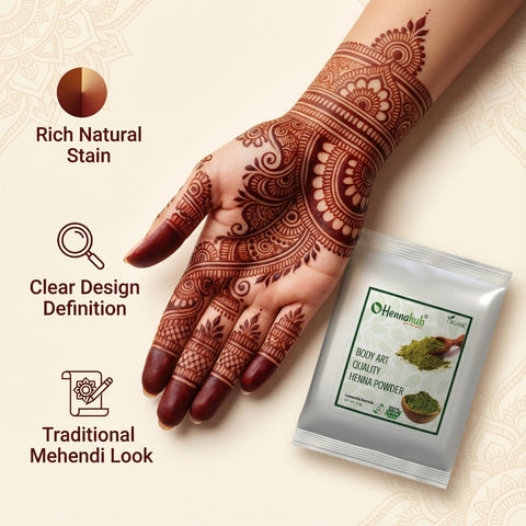 Natural Body art Quality Henna Leaves Powder/Mehandi for hand (Triple Filter) 1KG