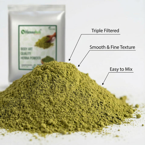 Natural Body art Quality Henna Leaves Powder/Mehandi for hand (Triple Filter) 1KG