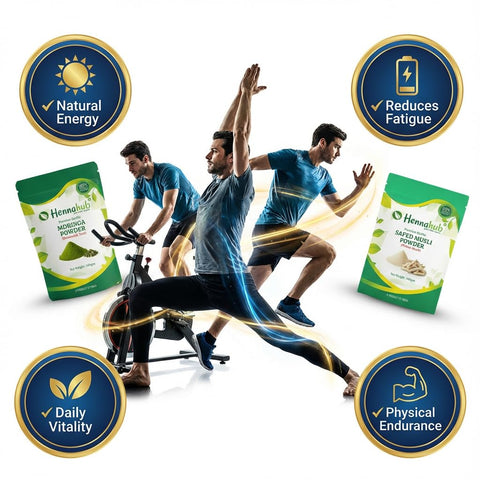 Advanced Men’s Performance Combo | Ashwagandha, Safed Musli, Shatavari, Kaunch Beej & Moringa Powder | Pack of 5 x 100g