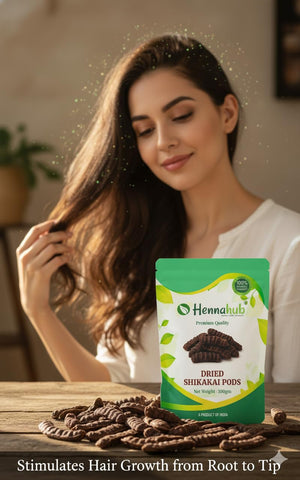 Hennahub Dried Raw Sabut Shikakai Pods 100gm | Whole Ayurvedic Hair Care Herb | Natural Conditioner for Hair Fall & Dandruff Contro