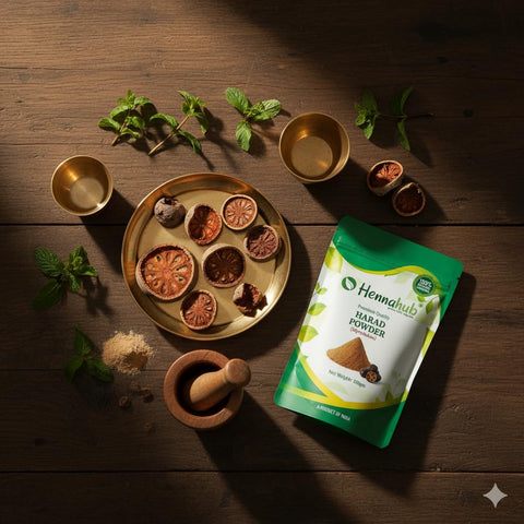 Hennahub Harad Powder (Food Grade) 100gm Pack | Pure Terminalia chebula Fruit Powder