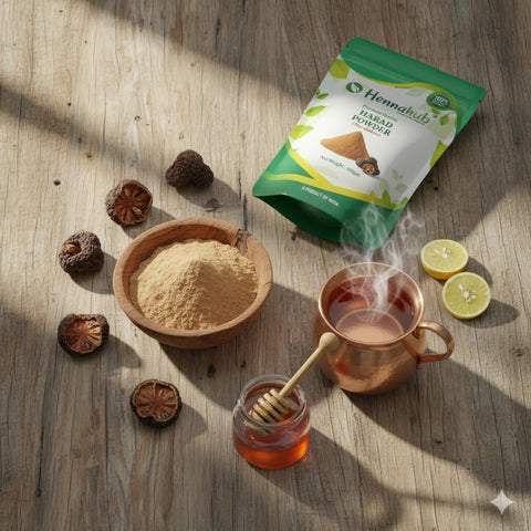 Hennahub Harad Powder (Food Grade) 100gm Pack | Pure Terminalia chebula Fruit Powder