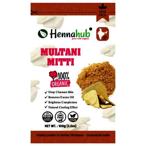 Hennahub Premium Multani Mitti for Face and Skin care | Fullers Earth 100gm